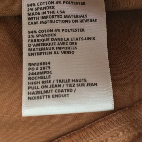 NWOT L'AGENCE Hazelnut Coated Stretch Rochelle High Waist Pull On Jeggings Jeans - Picture 3 of 8